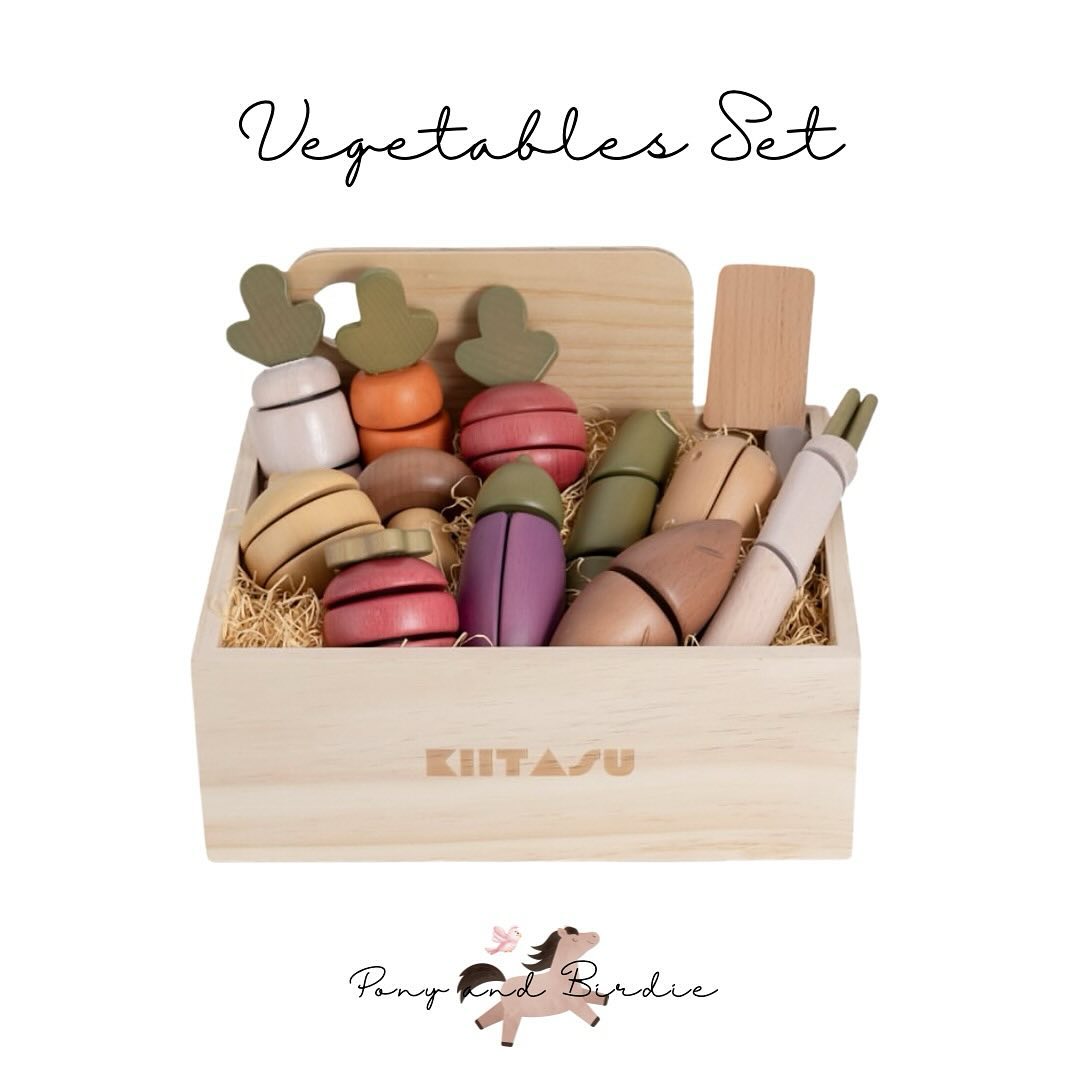 Kiitasu wooden toy vegetable set