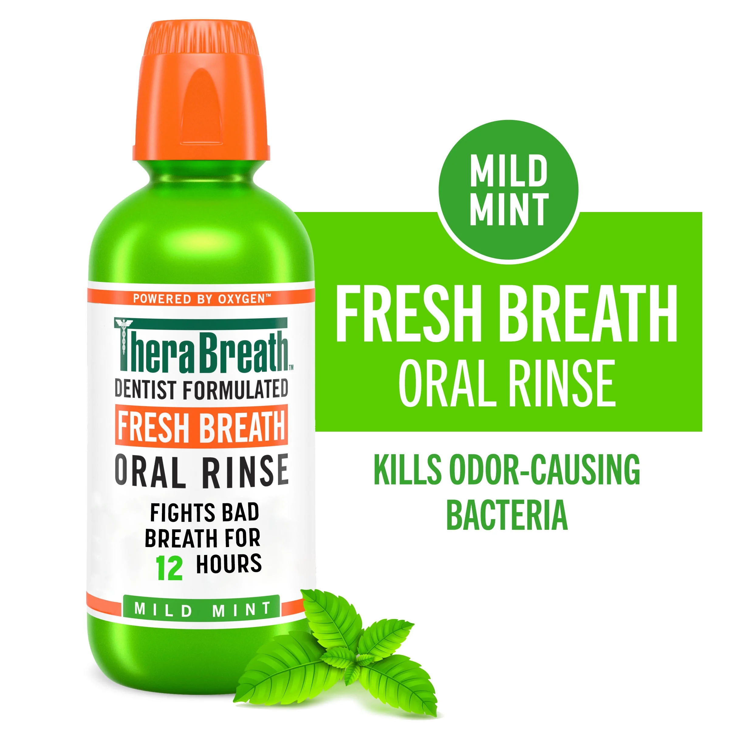 TheraBreath Fresh Breath Oral Rinse Mild Mint 