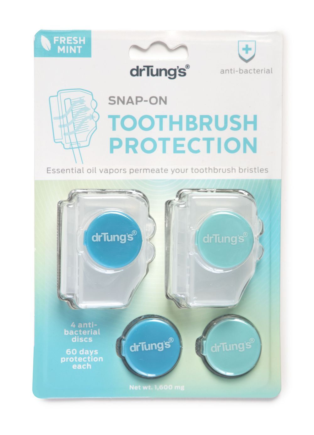 drTung's Snap-On Toothbrush Protection (Blue)