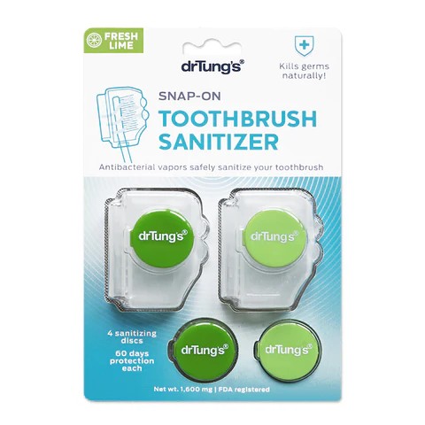  drTung's Snap-On Toothbrush Protection (Green)